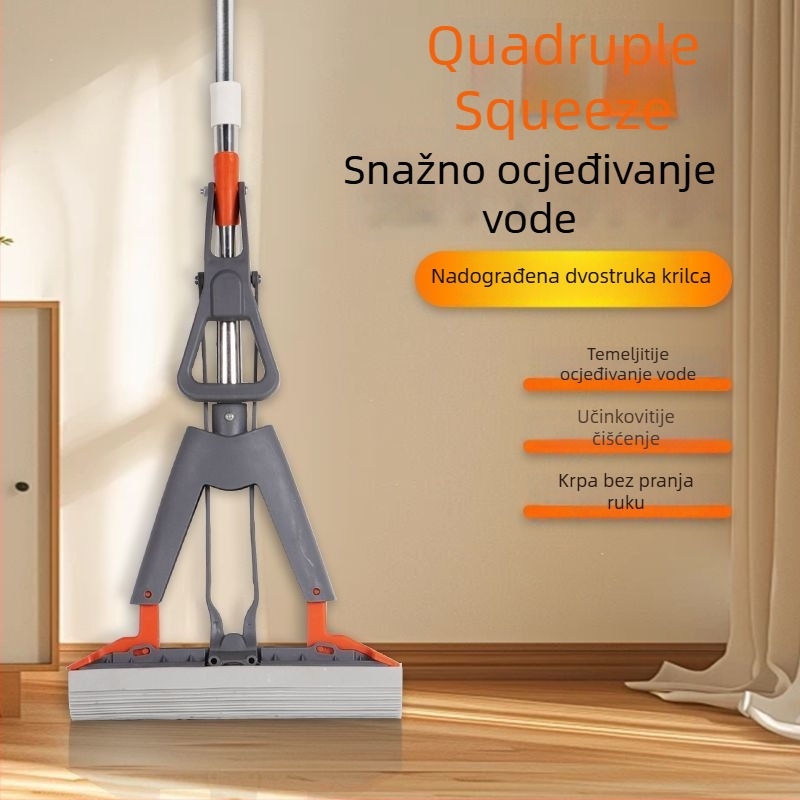 Novi spužasti mop za kućnu upotrebu, sklopivi, izuzetno upijajući PVA mop za kupaonice i podove