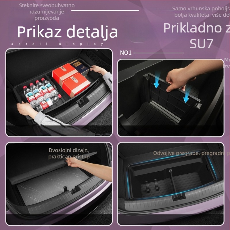 Donja kutija za pohranu u prtljažniku Xiaomi SU7/YU7 – unutarnji organizator automobila