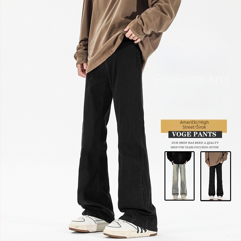 Muške traperice 190 cm visine, američkog stila, duge, jesen-zima, ravni kroj