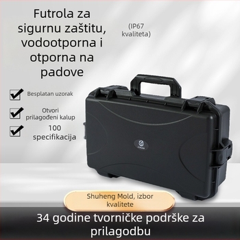 522818 Mala duga kutija za pohranu, otporna na udarce, 100 L kapacitet, zaštitna kutija za alate, instrumente, dronove i fotografsku opremu