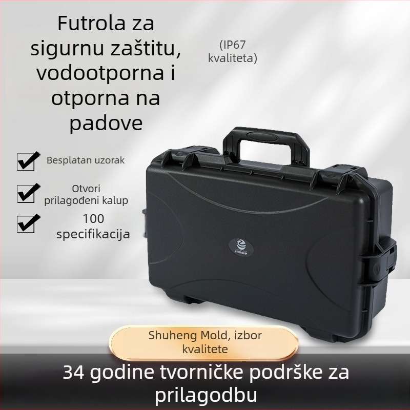 522818 Mala duga kutija za pohranu, otporna na udarce, 100 L kapacitet, zaštitna kutija za alate, instrumente, dronove i fotografsku opremu