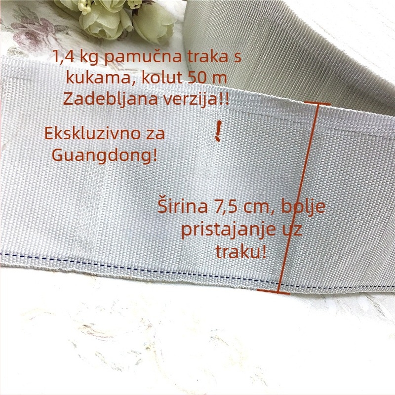 Jintian Bijela poliester zavjesna traka s kukama