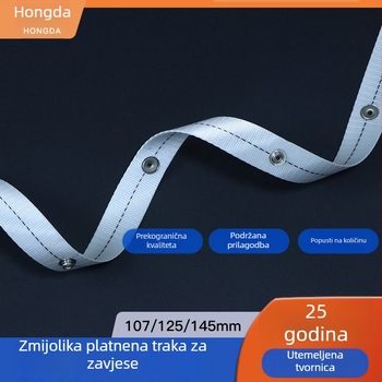 Traka zavjese u obliku zmije sa S-oblikovanom vodilicom, najlon, kućni tekstil