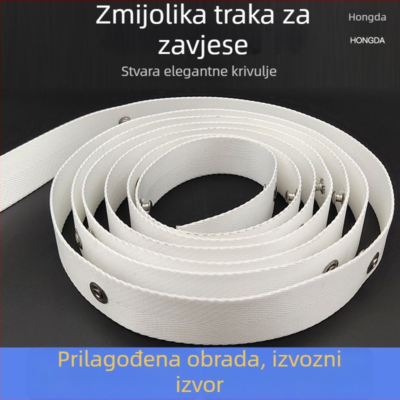 Traka zavjese u obliku zmije sa S-oblikovanom vodilicom, najlon, kućni tekstil