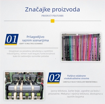3,8 cm široka poliesterska žakard traka s jednostranim uzorkom lavirinta, za kaiše ramena i dodatke torbi