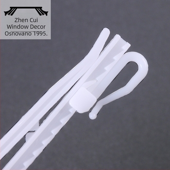 Podizna kuka za zavjese, plast, bijela, veličine 7 cm i 9 cm