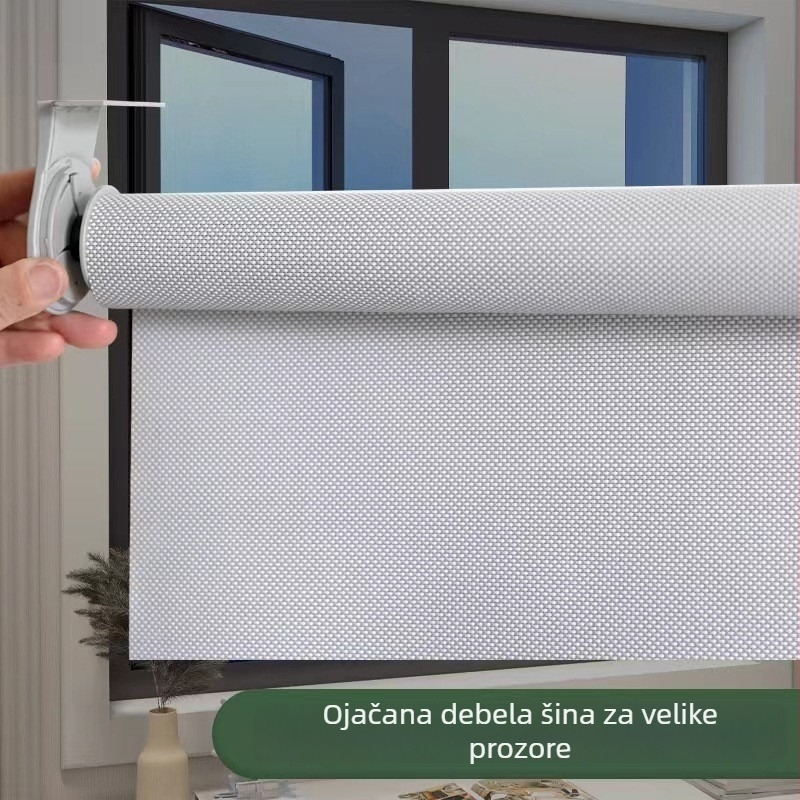 Pribor za rolo zavjese s 38 cijevima, upravljač s kugličnim užetom, glava zatvarača, vodilica za rolu i nosač za podizanje