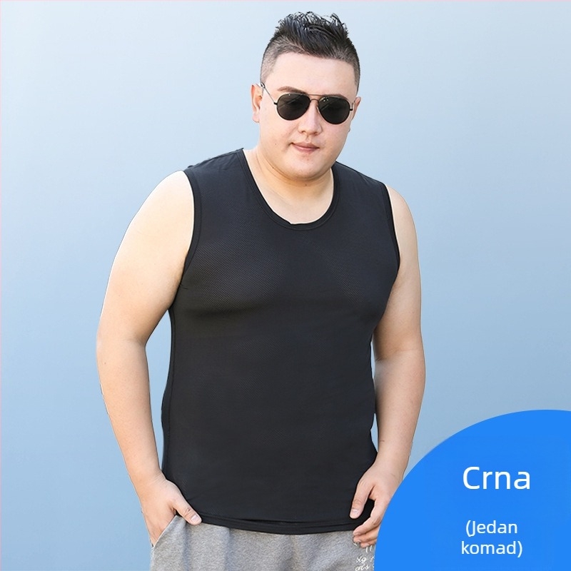 Muški tank top za ljeto, plus veličine, od ice silk mreže