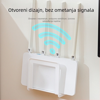 Zidna kutija za pohranu za ruter, bez bušenja, zidna polica za dnevni boravak, višestruki držač za set-top kutiju i modem
