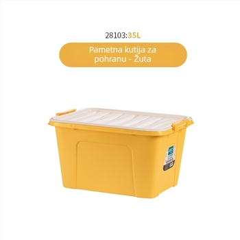 Camellia plastična kutija za pohranu, višebojna, ojačane stranice, 35L, za automobil