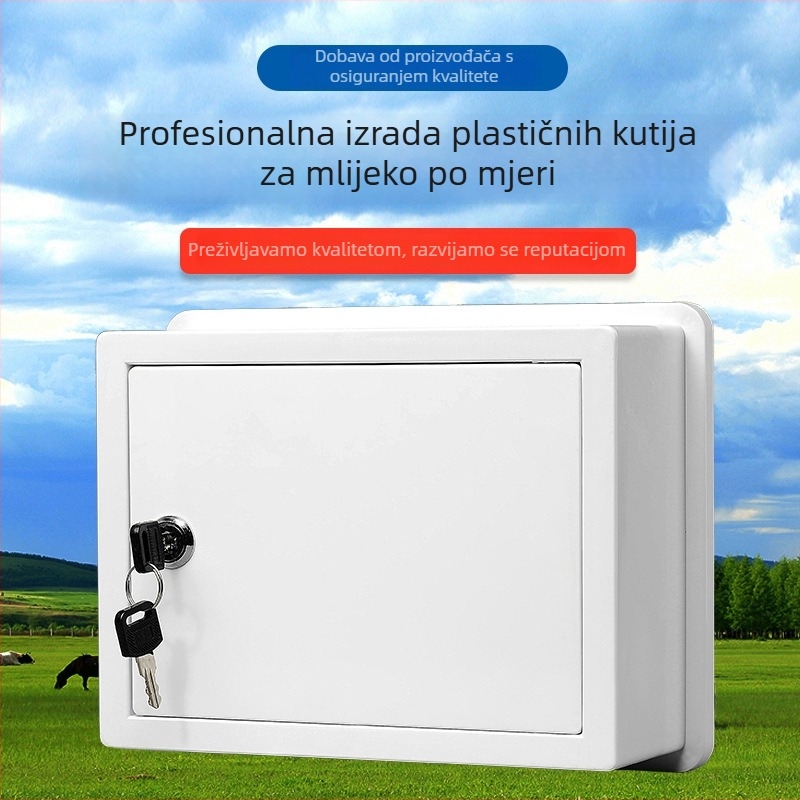 ABS plastična kutija za stolno pohranjivanje u stilu mliječne kutije, bijela/ivorasta, s preklopnim poklopcem, višenamjenski organizator, kapacitet do 5 L