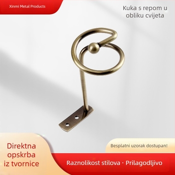 Metalni kuki za zavjese i zidne kukice, kopče za rimski šinu, moderni minimalistički dodaci za zavjese, prilagodljivi