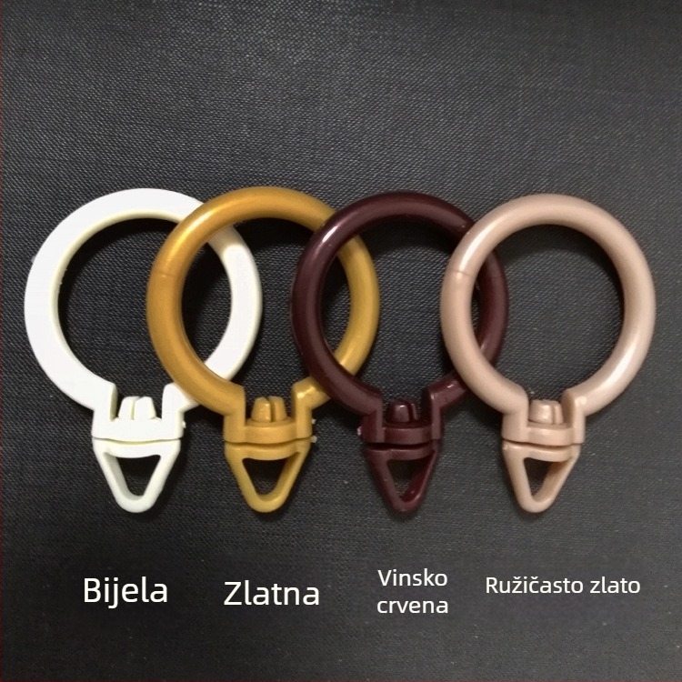 Kuke za zavjese na šinu, četverozubni kuki, vješalice, kukice za tkaninu, dodaci