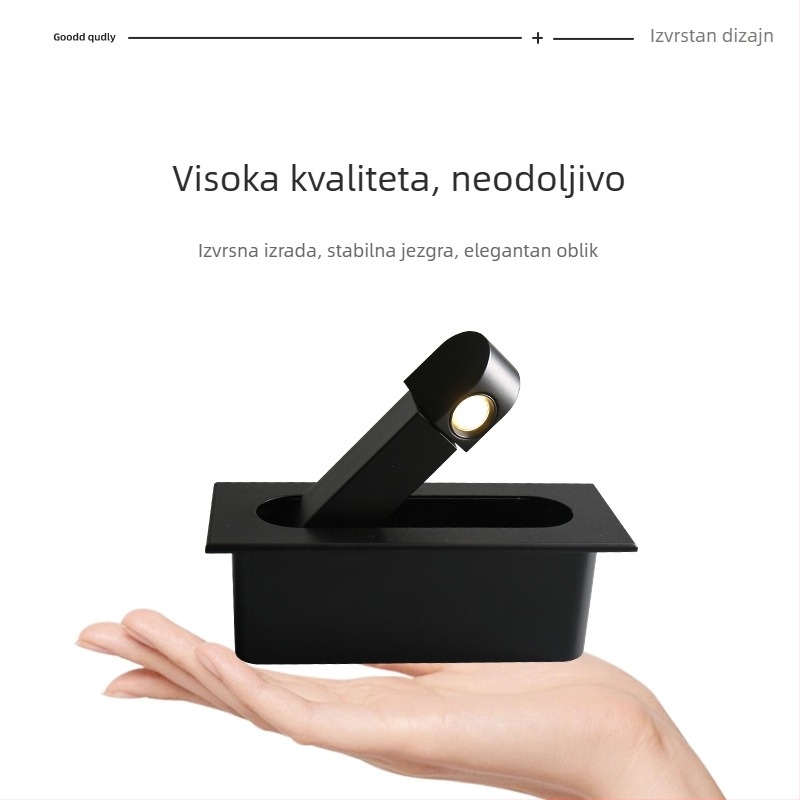 LED zidna svjetiljka za čitanje uz krevet, kineskog stila, jednostavan modern dizajn, 350° podesiv kut, svjetiljka za spavaću sobu