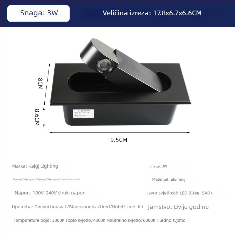 LED zidna svjetiljka za čitanje uz krevet, kineskog stila, jednostavan modern dizajn, 350° podesiv kut, svjetiljka za spavaću sobu