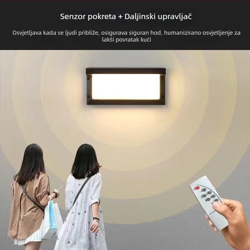 Vanjska zidna svjetiljka na solarnu energiju sa senzorom – IP65, vodootporna, novi kineski retro stil, viseća svjetiljka za dvorište i vilu