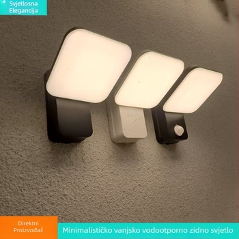 LED vanjsko zidno svjetlo IP65 vodootporno sa senzorom za vrt, terasu i balkon