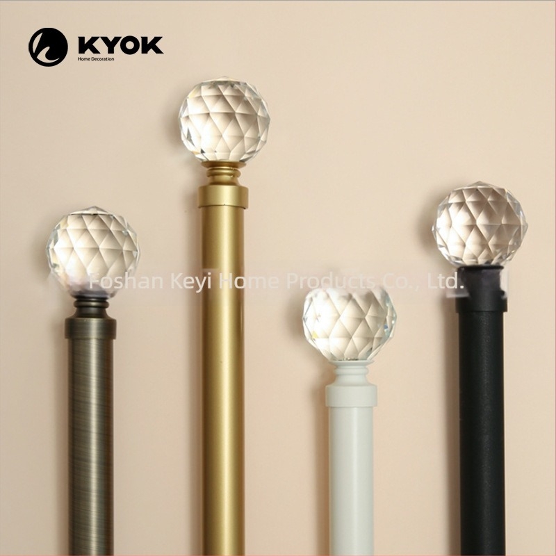 Karnis od aluminijske legure, nordijski minimalistički stil, perforirani dizajn, kristalna prozorska dekoracija, za jednodjelnu ili dvostranu šinu, veličine 16–35 mm