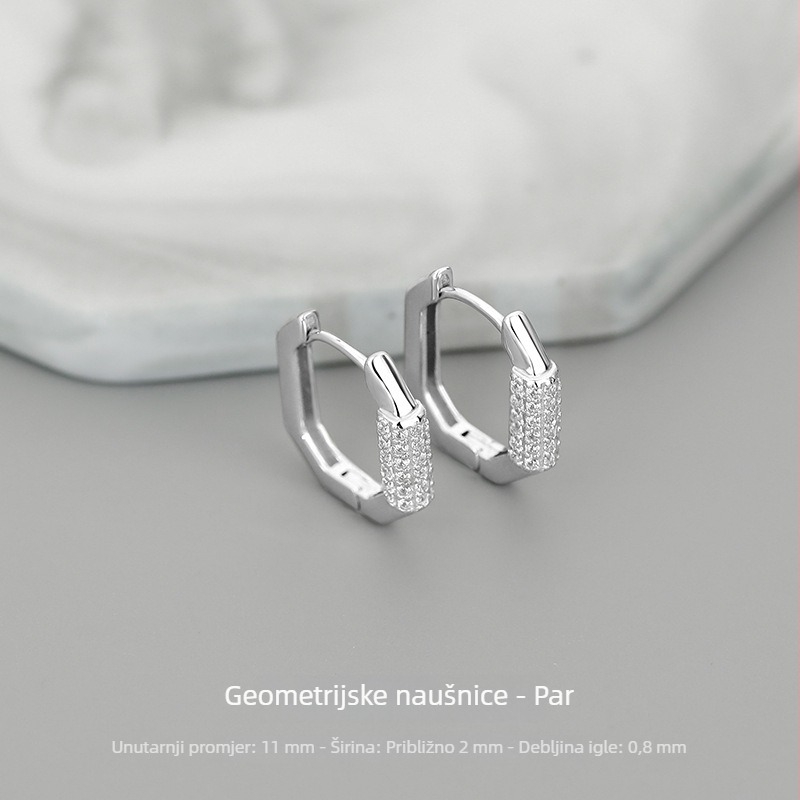 Muške srebrne naušnice – minimalistički dizajn, svestrani stil, moderan izgled, diskretan luksuz