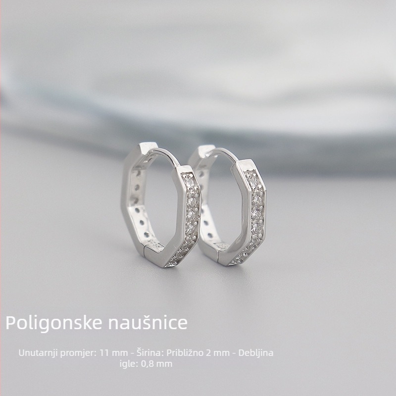 Muške srebrne naušnice – minimalistički dizajn, svestrani stil, moderan izgled, diskretan luksuz