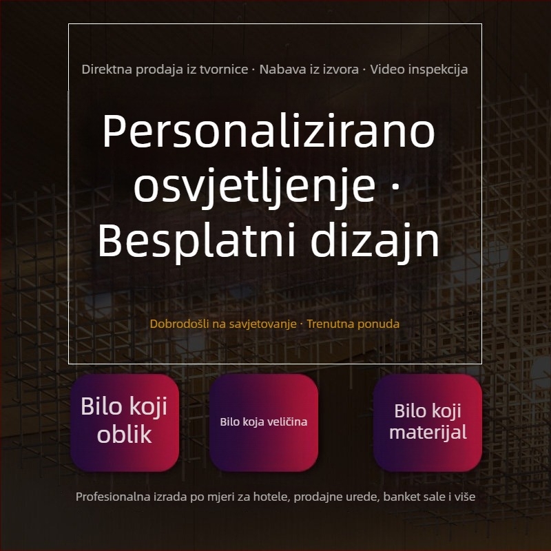 Kristalni rasvjetni elementi prilagodljivi za nestandardne projekte, originalni dizajn rasvjete za komercijalnu upotrebu, zidne i stolne lampe