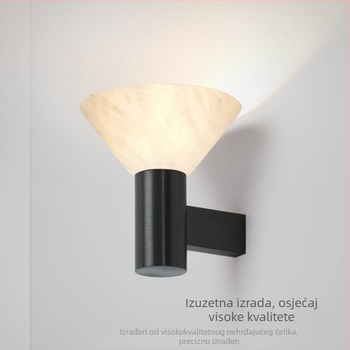 Nastavna lampa od španjolskog oblaka mramora, crna nehrđajuća čelična, moderni minimalistički dizajn za dnevni boravak, spavaću sobu i stubište