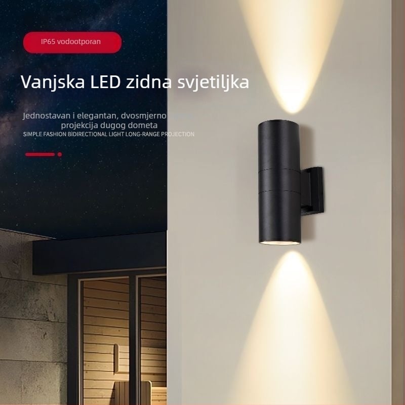 Niskonaponsko vanjsko zidno svjetlo, vodootporni reflektor, rasvjeta dvorišta i vrta, topla vanjska svjetlost