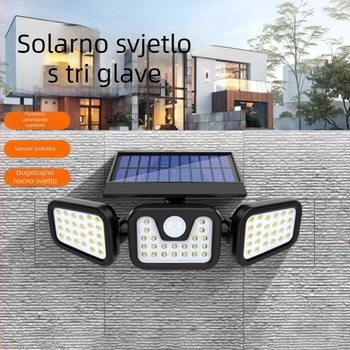Prilagođena solarna zidna svjetiljka za vanjsku upotrebu, vodootporna, LED s dugim vijekom trajanja, vrlo jaka, štednja energije, vrtna rasvjeta sa senzorom pokreta
