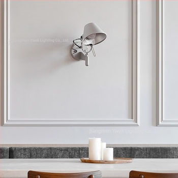 Artemide zidno svjetlo za spavaću sobu, lampica za čitanje uz krevet, aluminij, nordijski stil