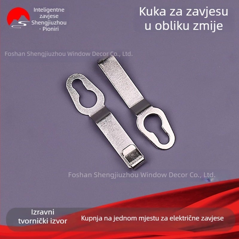 Električna zavjesa s zmijskom tračnicom i kukom za rep – otvaranje i zatvaranje