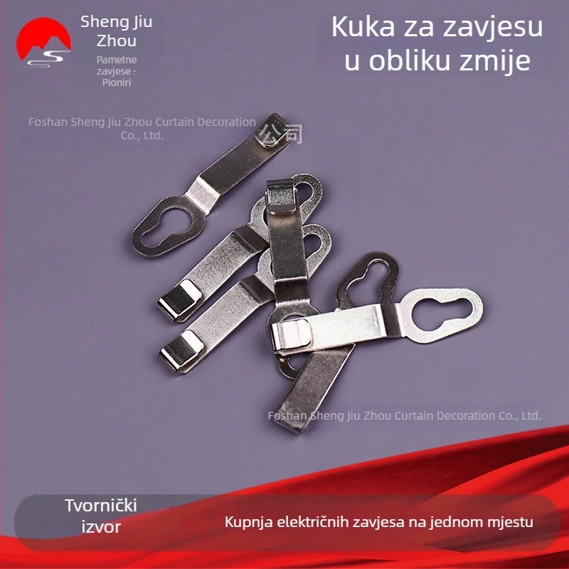 Električna zavjesa s zmijskom tračnicom i kukom za rep – otvaranje i zatvaranje