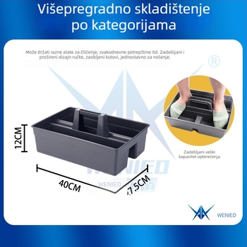 Prijenosni koš za alate za njegu automobila i kutija za alat, višefunkcionalni organizator za pohranu