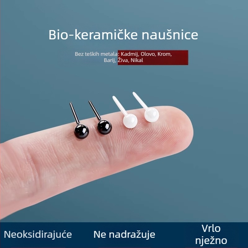 Biokeramičke naušnice za žene i muškarce, jednostavne keramičke štapiće za njegu uha, udobne za spavanje, koštane naušnice za uho