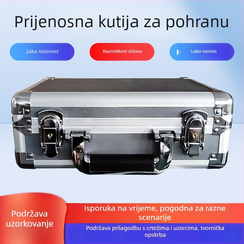 Prijenosna kutija od aluminijske legure za alat – pohrana alata, hardvera i preciznih instrumenata