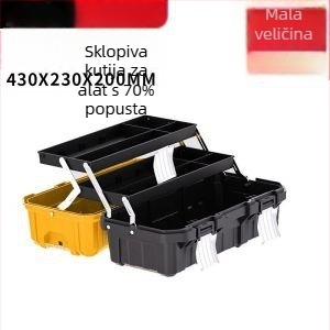 Nanwei ojačana sklopiva kutija alata za električare, plastična kutija za skladištenje velike kapacitete