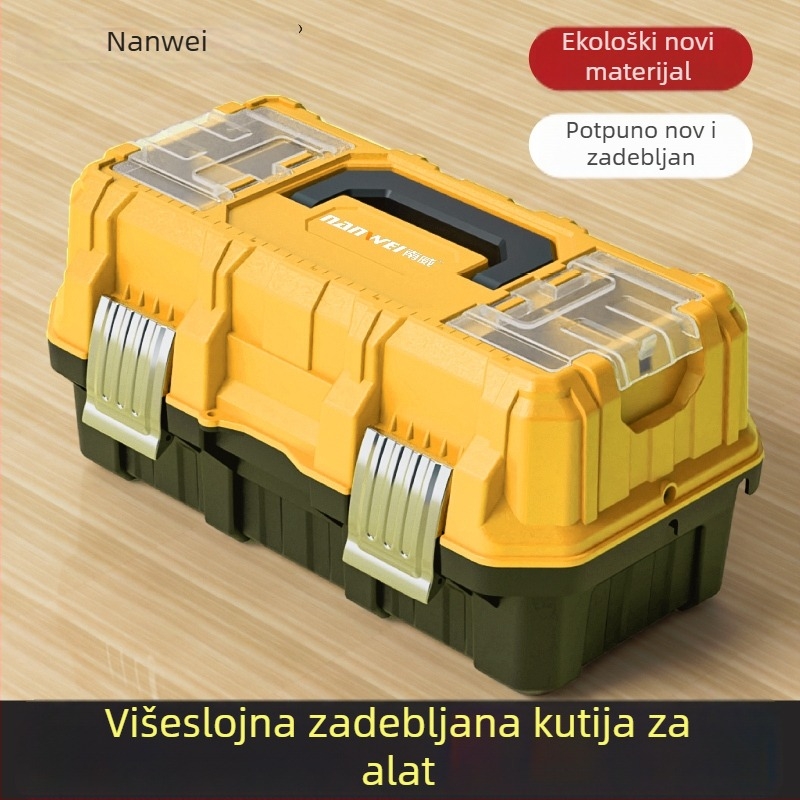 Nanwei ojačana sklopiva kutija alata za električare, plastična kutija za skladištenje velike kapacitete