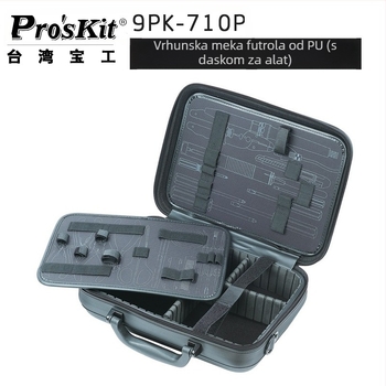 9PK-710P Profesionalni set alata za popravke s PU mekanom futrolom, vodootporan i otporan na prašinu, prijenosna kutija za alate