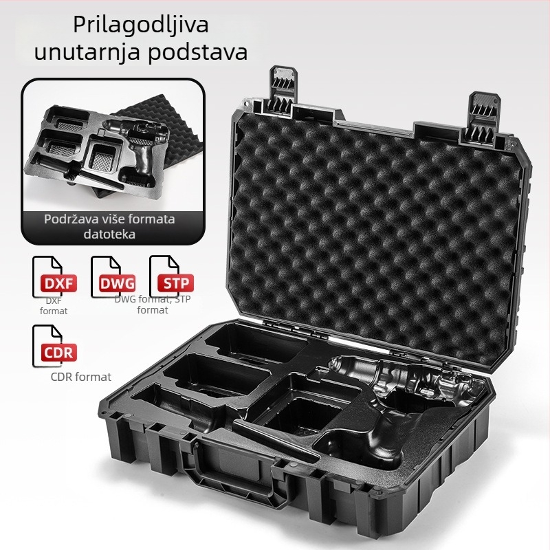 Prilagođena kutija za alate s litijskom baterijom, prijenosna kutija za alate, kutija za alate prilagođena automobilu, zaštitna kutija za alate za dom i gradilište