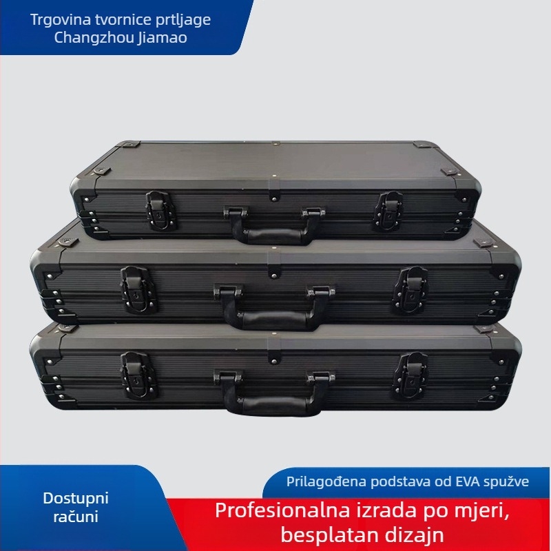 Aluminijski kovčeg za alate s pretincem za čipove, veličina 300/500, otporan na padove