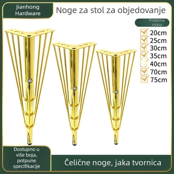Noge stola od karbonskog čelika – minimalističke metalne noge namještaja za blagovaonske stolove, ormariće i kauče