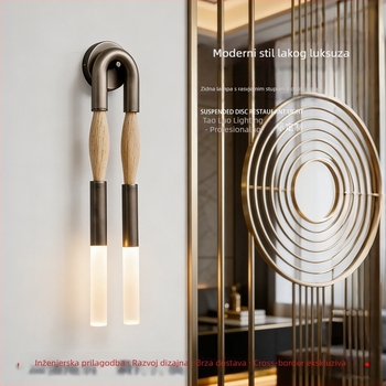 LED zidna lampa s kolonom svjetla u obliku resice, pogodna za dnevni boravak, blagovaonicu, ured i spavaću sobu.