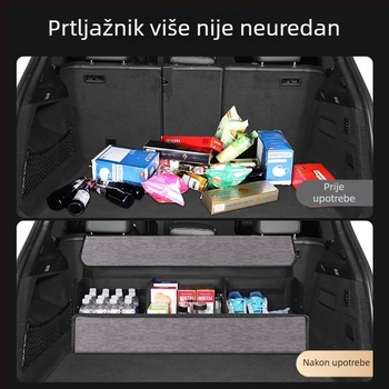 Organizator prtljažnika od nubuk kože sa magnetskim zatvaračem, sklopivi, višefunkcionalan