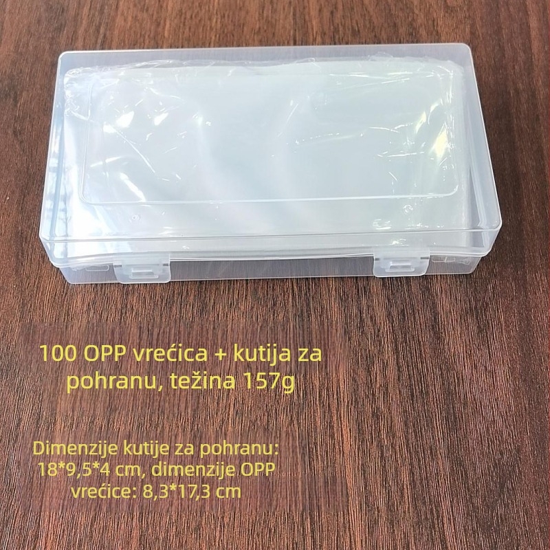 Set od 100 OPP zaštitnih vrećica za banknote s kutijom za pohranu – deblje papirnate vrećice za RMB i stranu valutu, kolekcija banknota