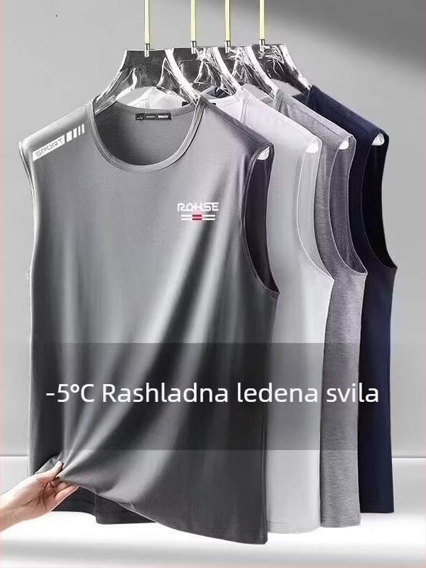 Muški ljetni sportski top bez rukava, široka ramena, brzo se suši mrežasti materijal
