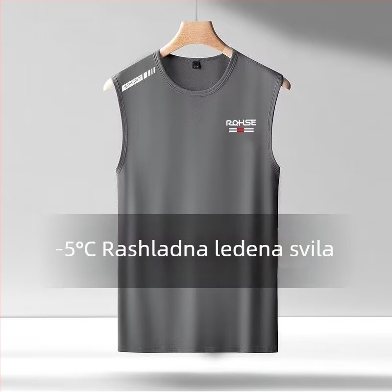 Muški ljetni sportski top bez rukava, široka ramena, brzo se suši mrežasti materijal