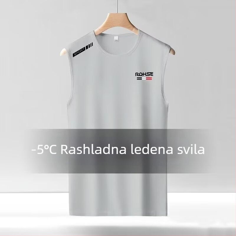 Muški ljetni sportski top bez rukava, široka ramena, brzo se suši mrežasti materijal