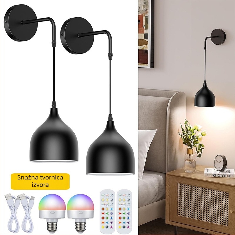 Zidna svjetiljka u modernom minimalističkom stilu, diskretan luksuz, za dnevni boravak, pozadinsku stijenu, balkon i uz krevet u spavaćoj sobi