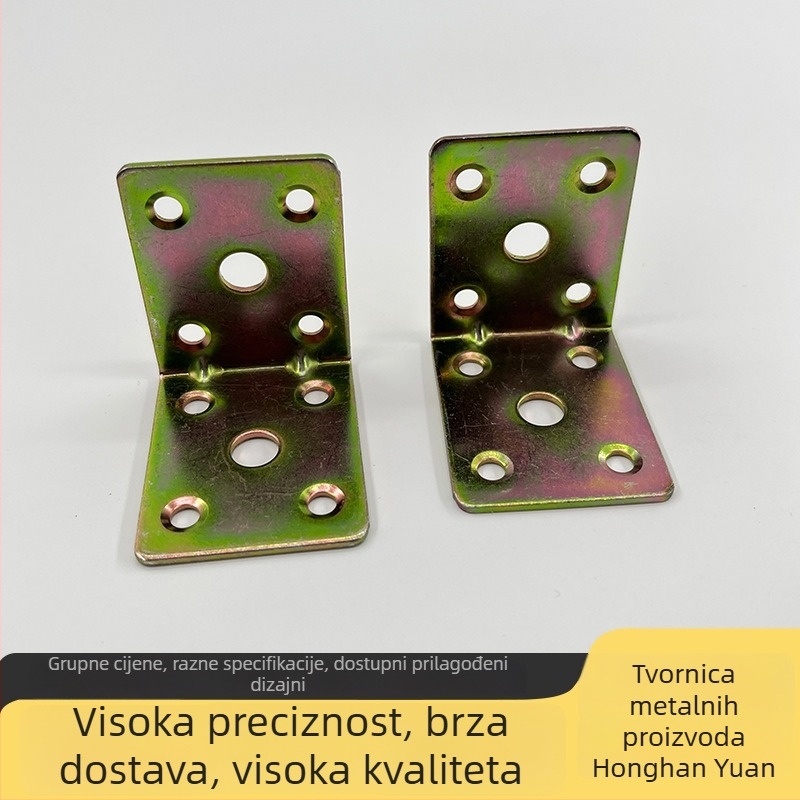 L-oblik kutni spoj s premazom cinka, 90° kut, višenamjenski spoj za namještaj, stolove i stolice