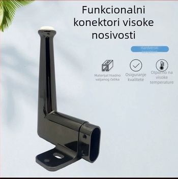 Set nogica od aluminijskog legura za namještaj, lijeve i desne, za kauč, krevet, stol za kavu i noćni ormarić — model ZTX-320, talijanski minimalistički stil, elektroplatirani završetak