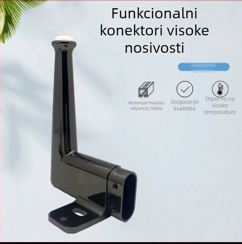Set nogica od aluminijskog legura za namještaj, lijeve i desne, za kauč, krevet, stol za kavu i noćni ormarić — model ZTX-320, talijanski minimalistički stil, elektroplatirani završetak